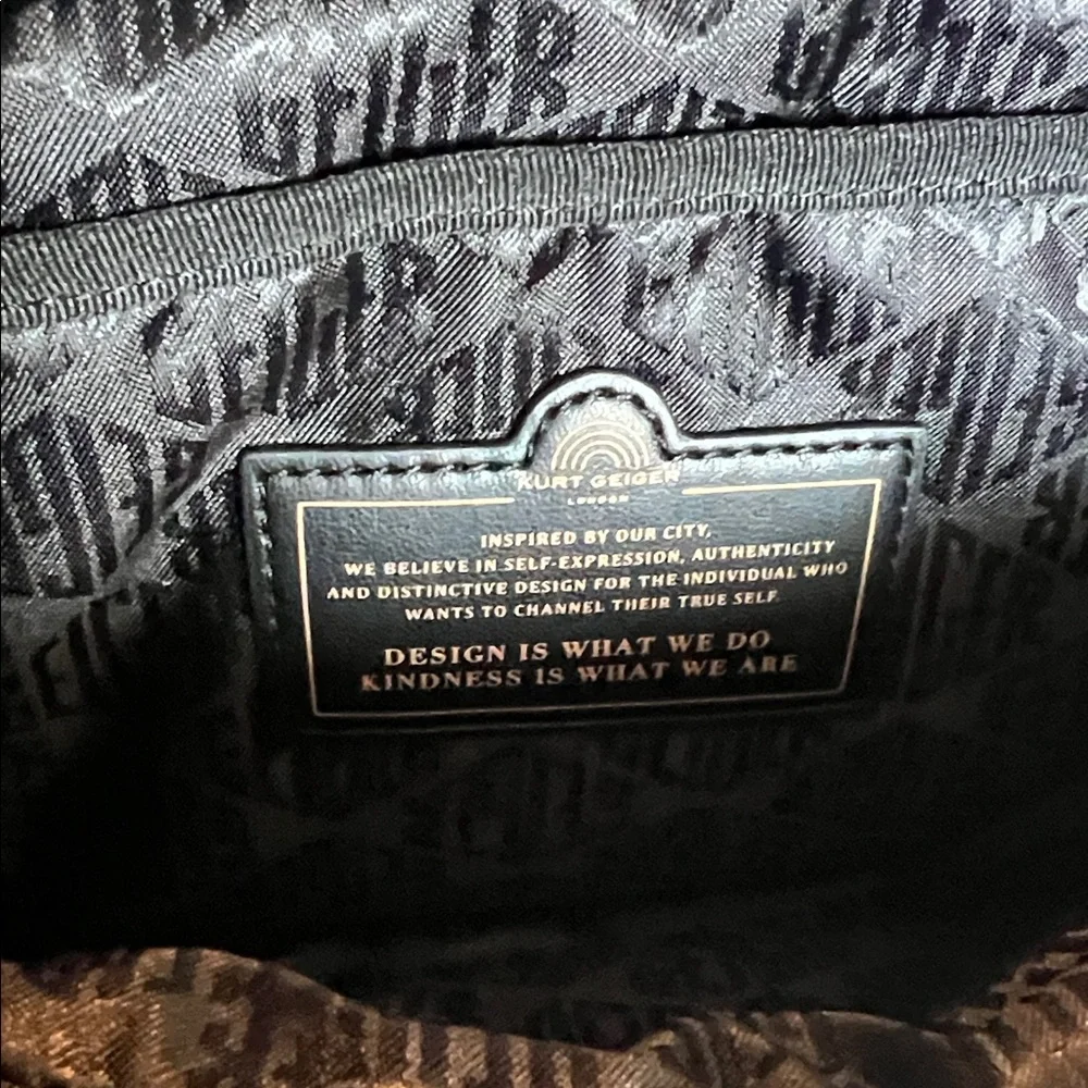 Kurt Geiger Black Quilted Crossbody Bag - Picture 3 of 5